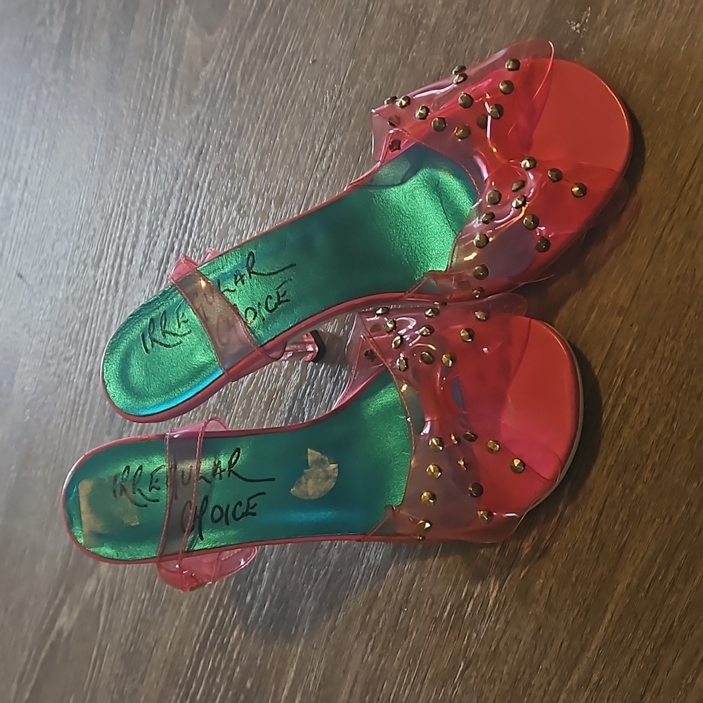 Irregular Choice- Jelly pink heels